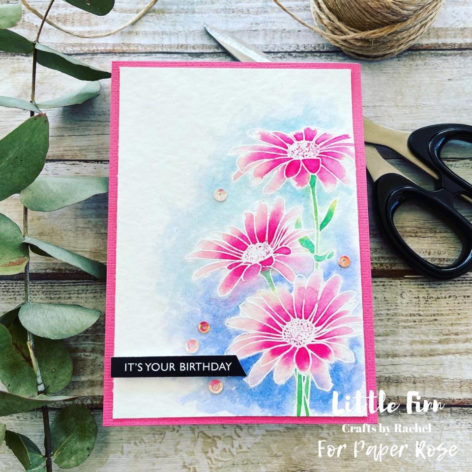 Paper Rose -  Clear Stamp Set - Daisy Bouquet 4x6 Set