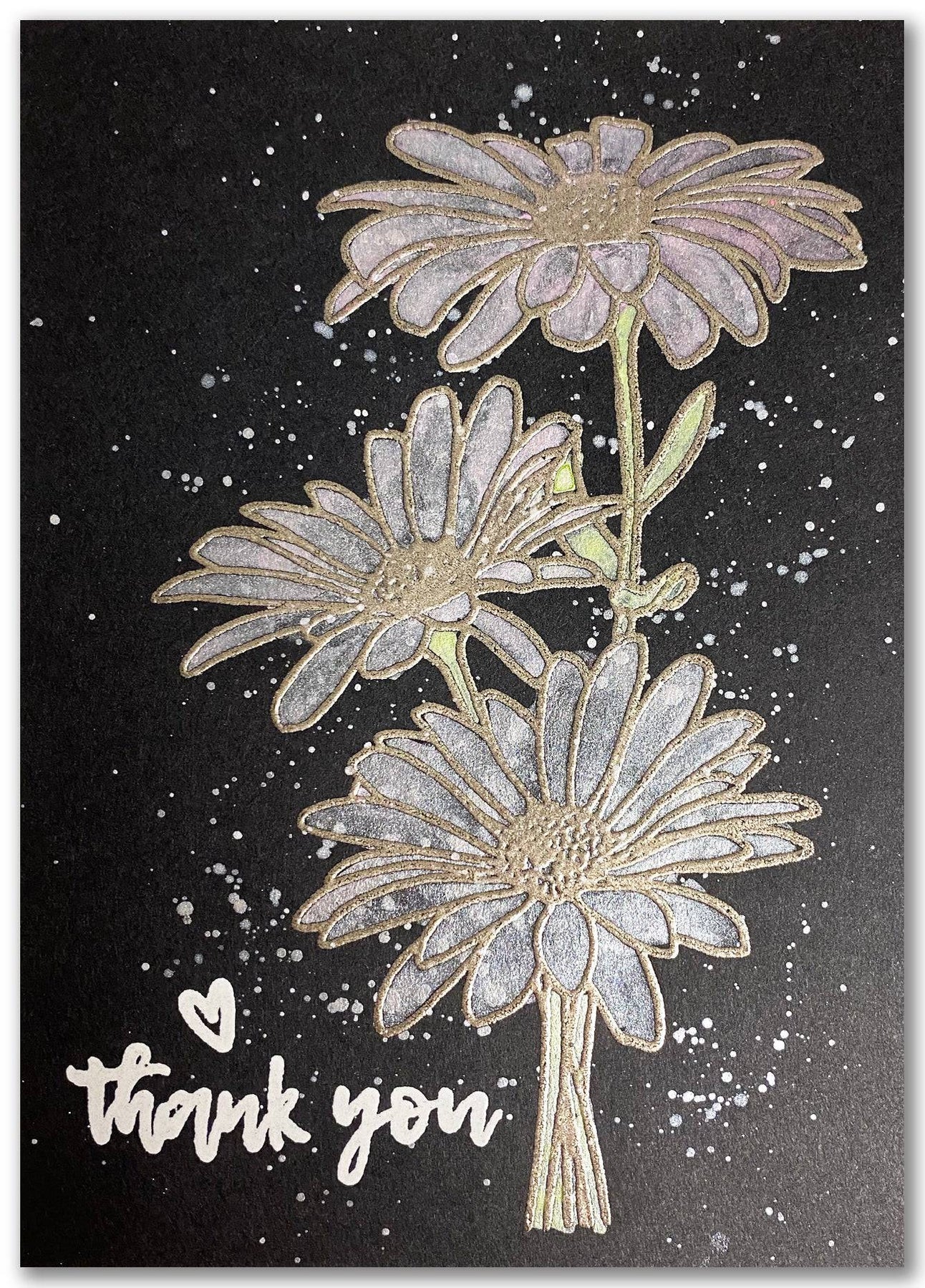 Paper Rose -  Clear Stamp Set - Daisy Bouquet 4x6 Set