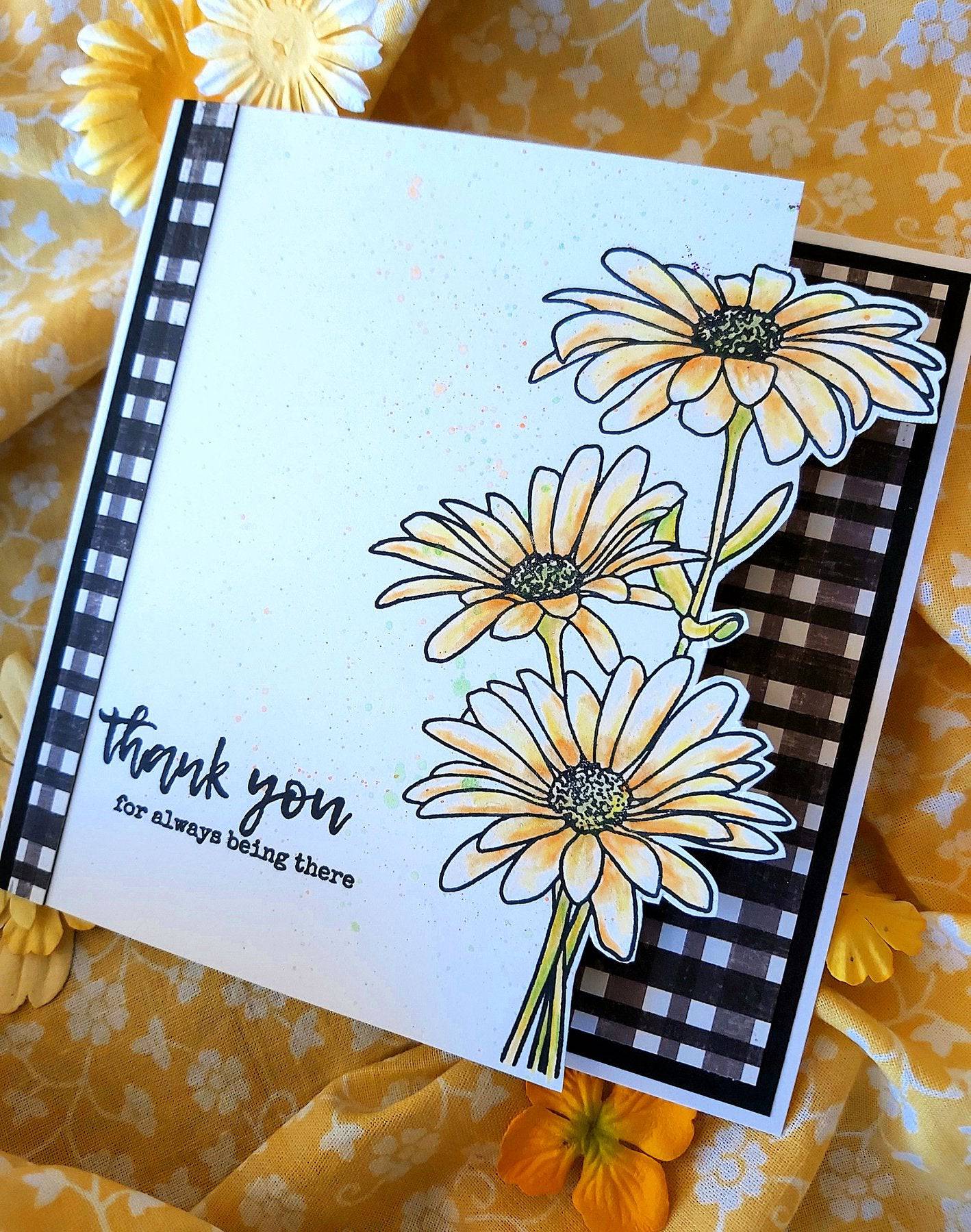 Paper Rose -  Clear Stamp Set - Daisy Bouquet 4x6 Set