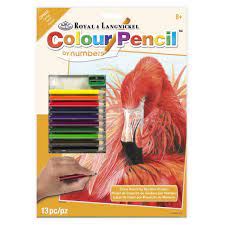 Colour Pencil By Numbers - Flamingo