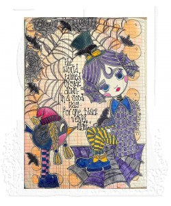 Stampers Anonymous - Dylusions Cling Stamp - Going Batty 