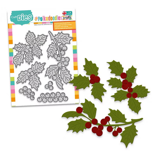 Poka Doodles Crafts - Craft Dies - Holly Berry