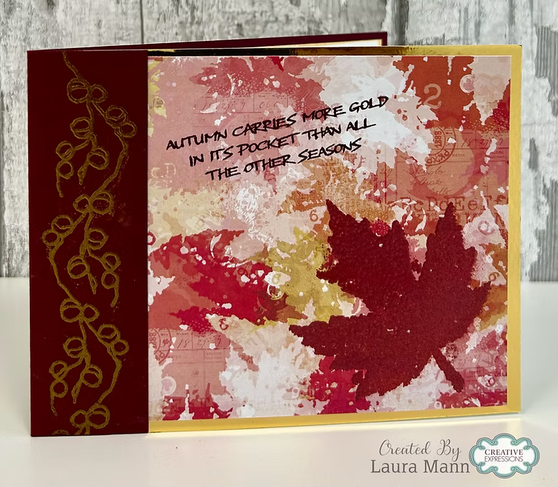 Woodware -Old Leaves Clear Stamp Set