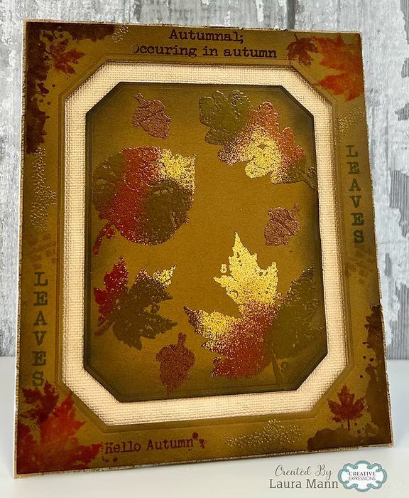 Woodware -Tattered Leaves - Stencil