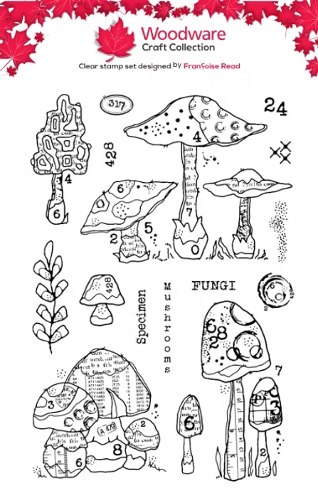 Woodware -Mushrooms - Clear Stamp Set