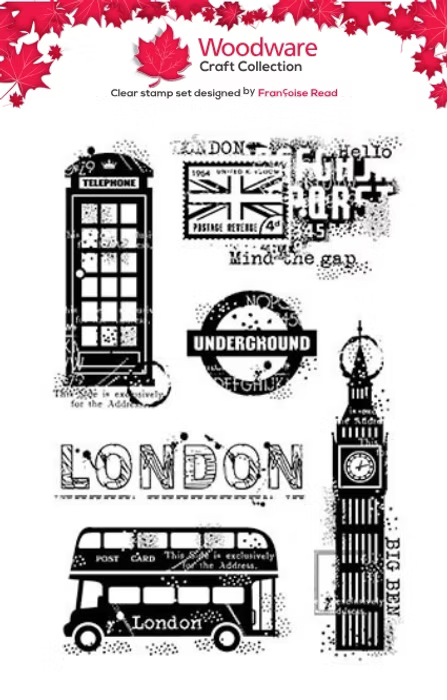 Woodware - London Elements A6 Clear Stamp Set