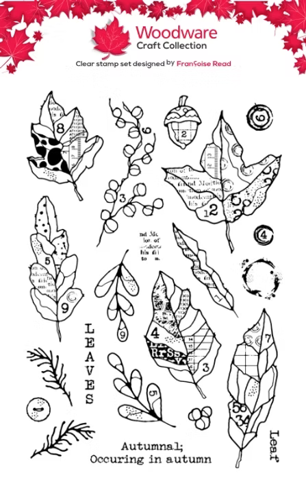 Woodware -Leaves - Clear Stamp Set