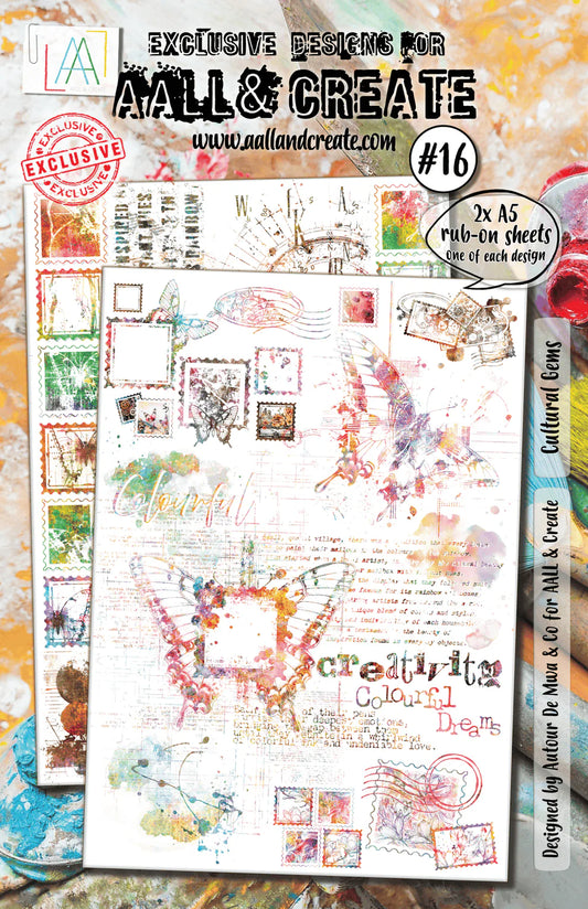 AALL &amp; Create Rub-on Sheets Cultural Gems #16