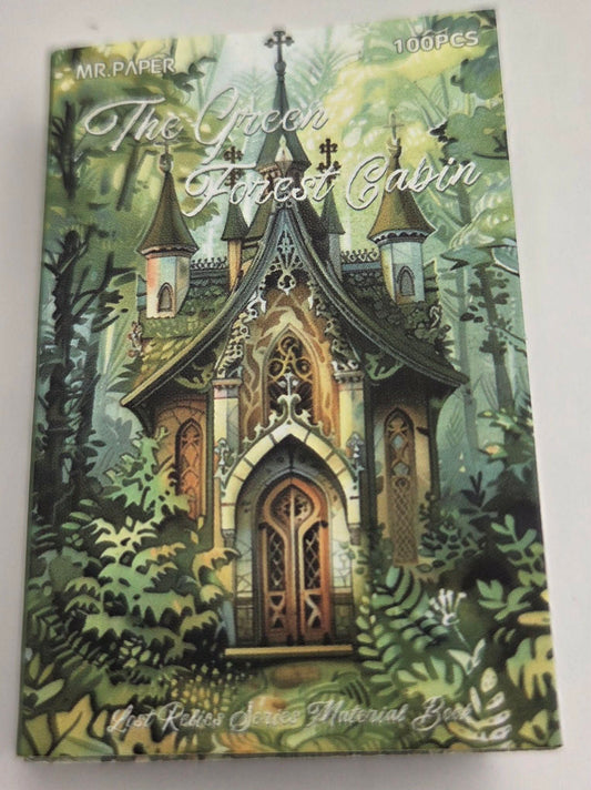 Mini Ephemera books - Green Forest Cabin