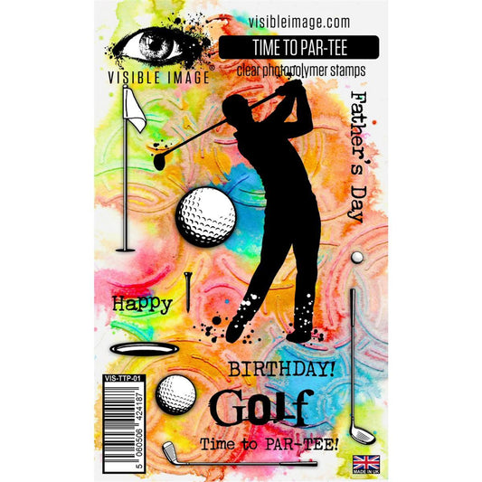 Visible Image clear stamps - Time To Par Tee