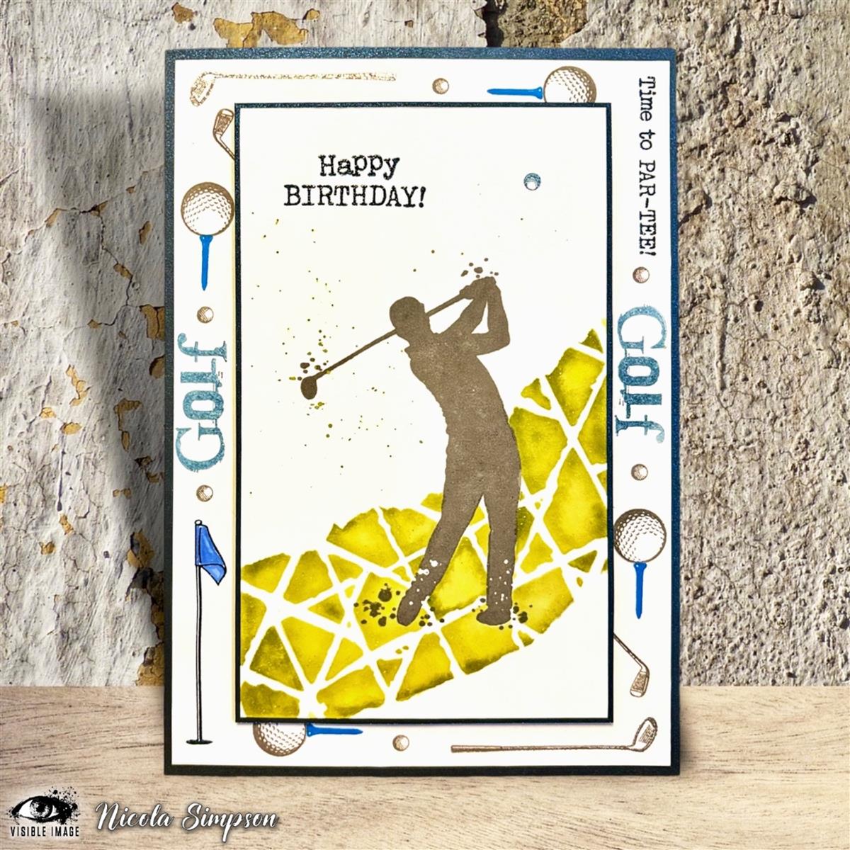 Visible Image clear stamps - Time To Par Tee