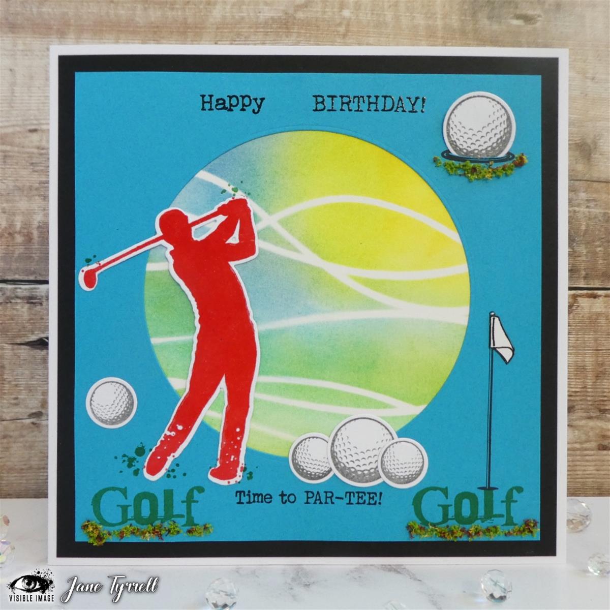 Visible Image clear stamps - Time To Par Tee