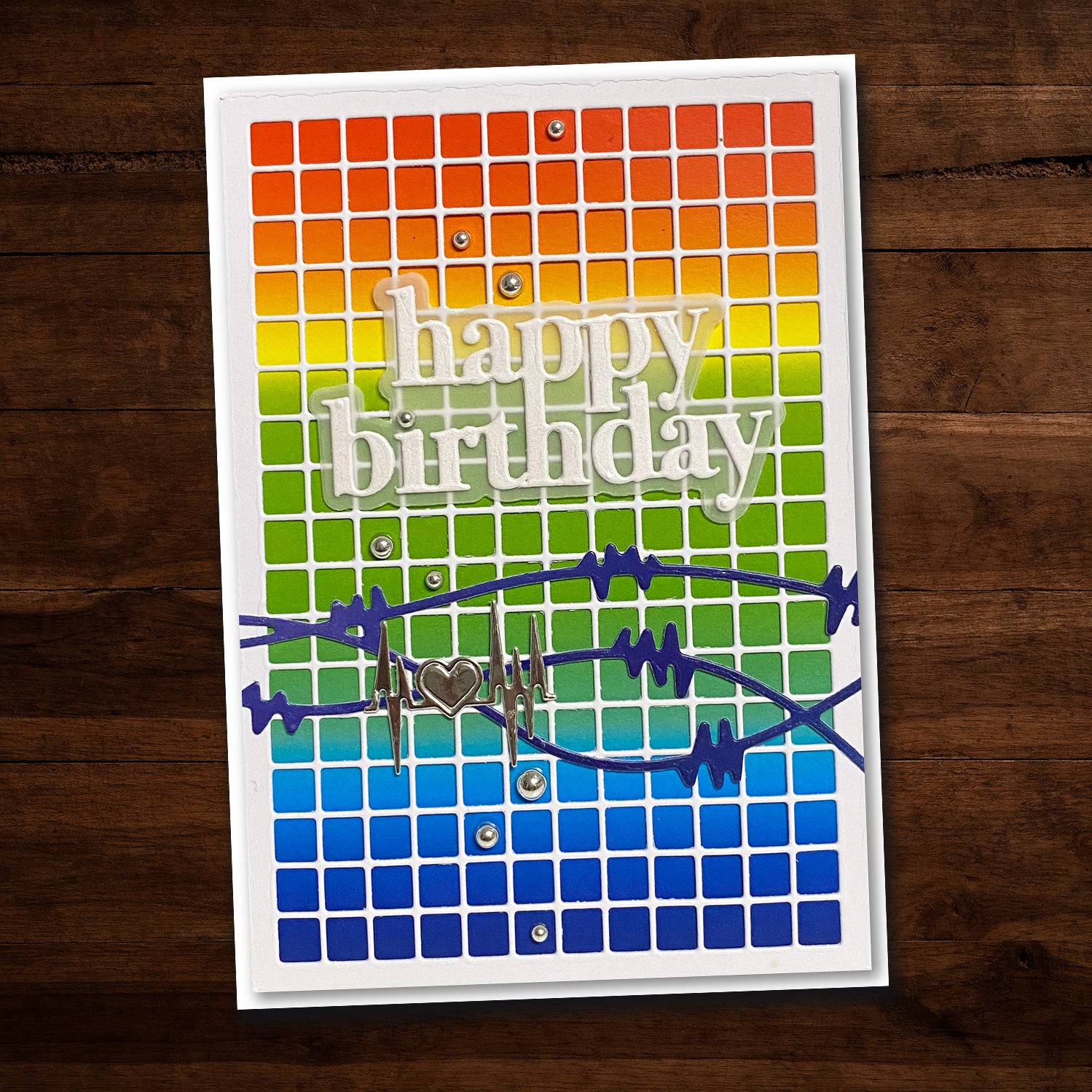 Paper Rose -  Metal Die  -Graph Paper Rectangle