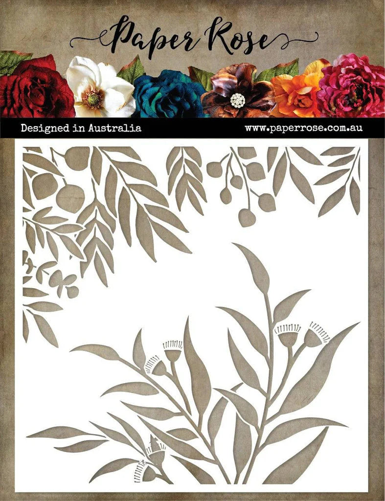 Paper Rose - Gum Leaf 6'x6' Stencil 