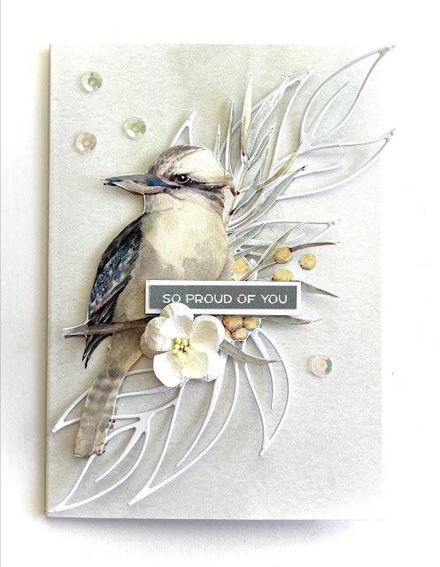 Paper Rose -  Metal Cutting Die - Gum Leaves