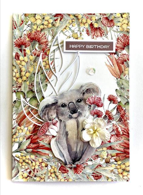 Paper Rose -  Metal Cutting Die - Gum Leaves