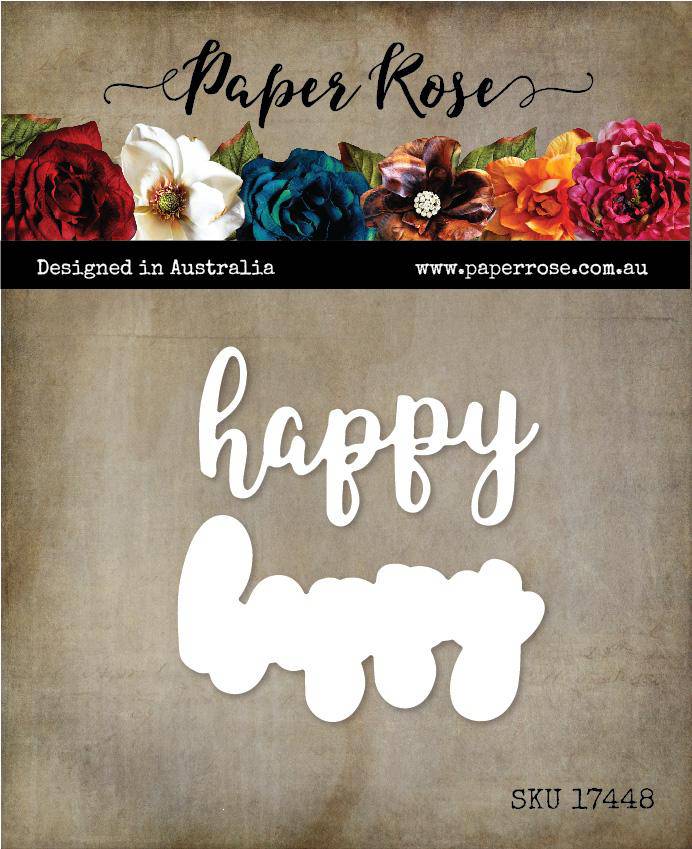 Paper Rose -  Metal Cutting Die - Happy