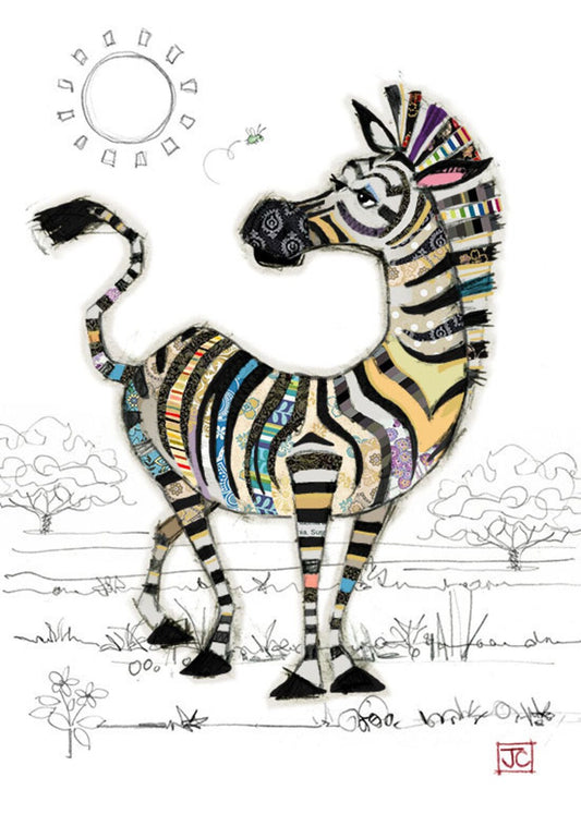 Bug Art Luxury Greeting Cards - Zoe Zebra
