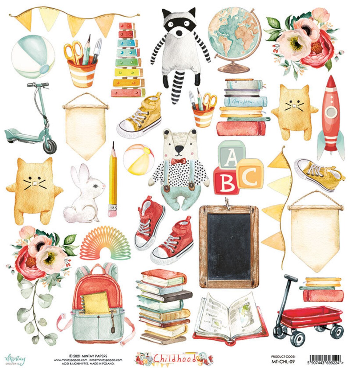 Mintay Papers - Childhood 12 x 12 Scrapbooking Paper