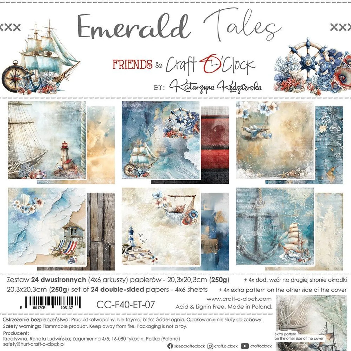 Craft O'Clock - Emerald Tales 8"x 8" Paper Collection Pack