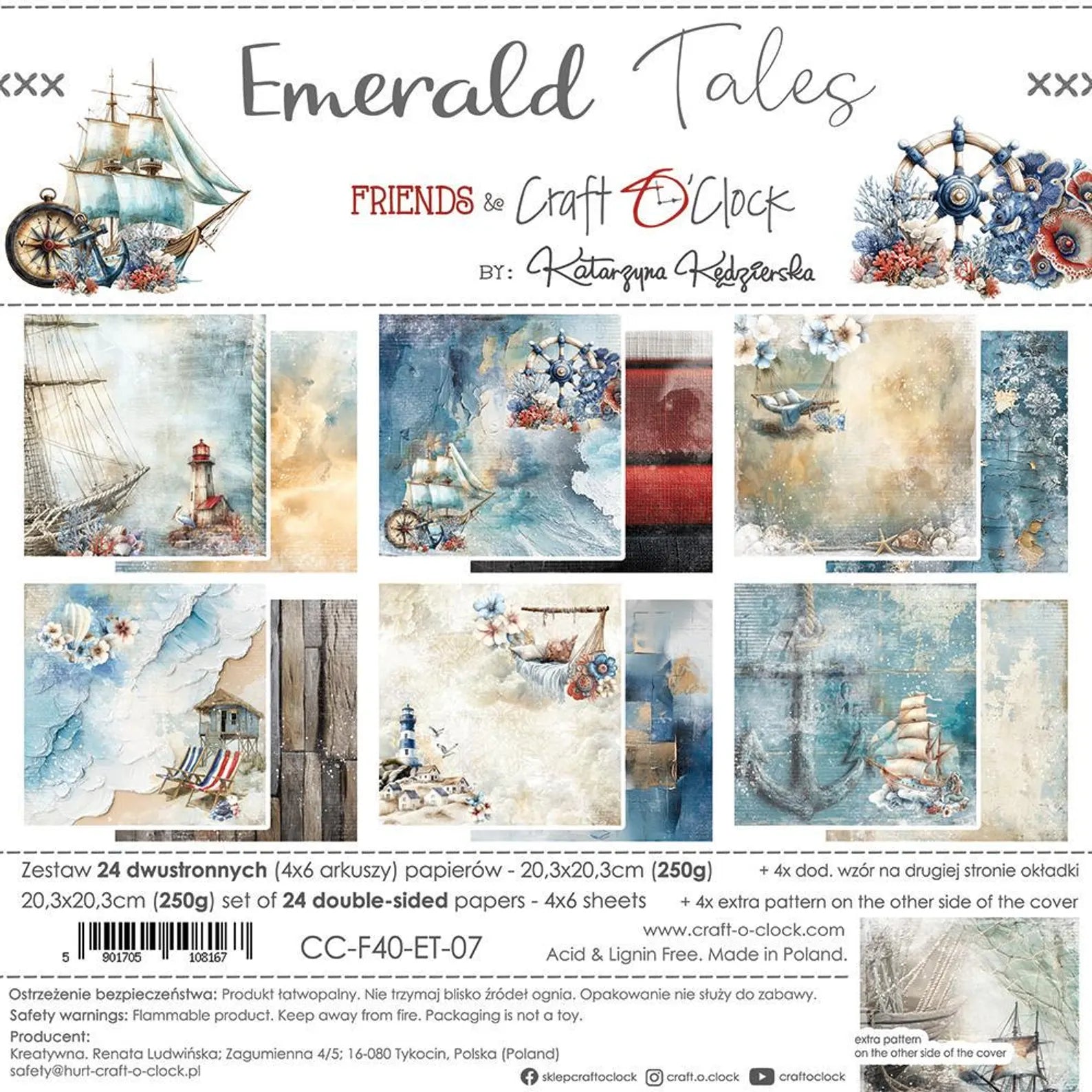 Craft O'Clock - Emerald Tales 8"x 8" Paper Collection Pack