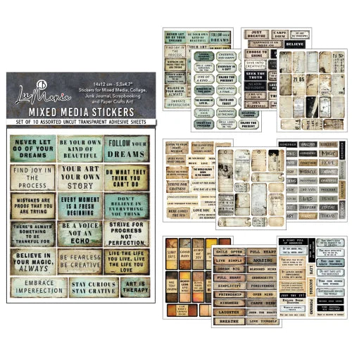 Mixed Media Stickers – Kind Thoughts Pack of 10