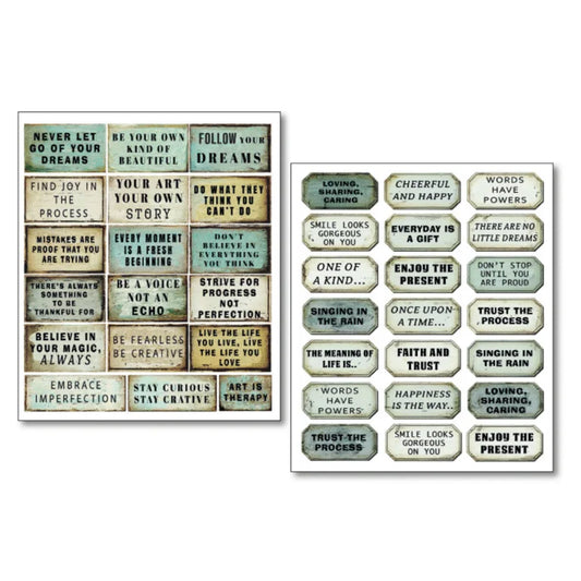 Mixed Media Stickers – Kind Thoughts Pack of 10