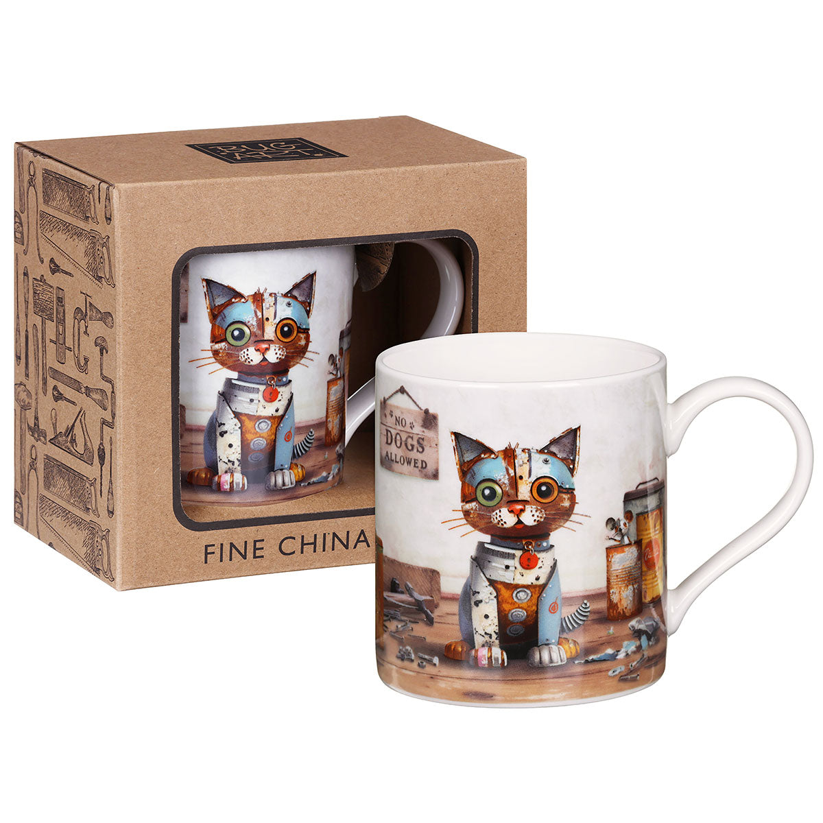 Bug Art Scrap Coffee Mugs Cat