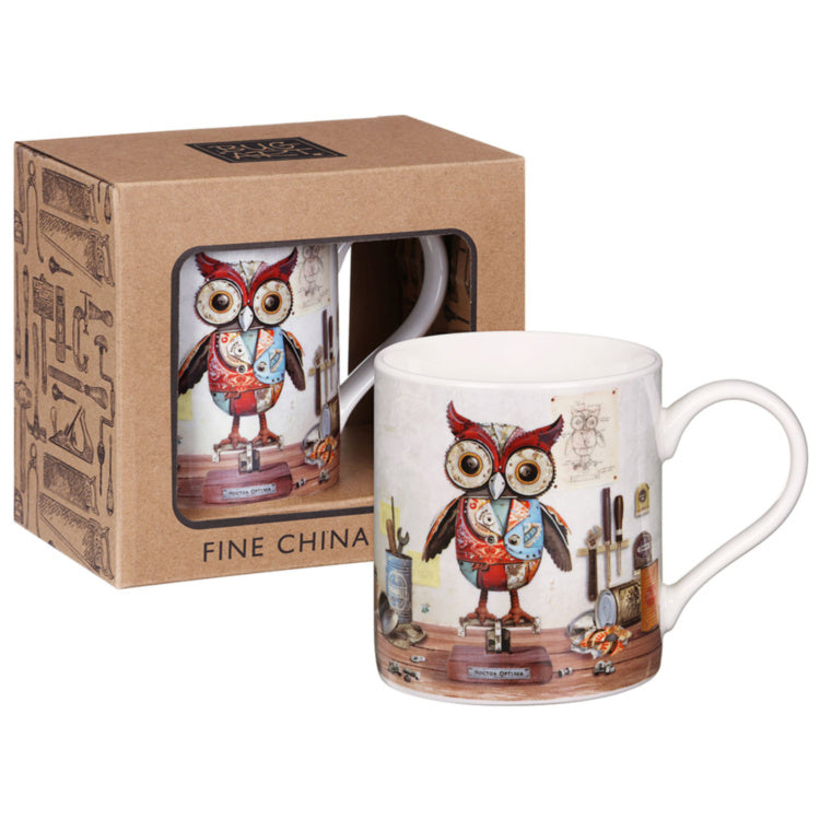 Bug Art Scrap Coffee Mugs Owl