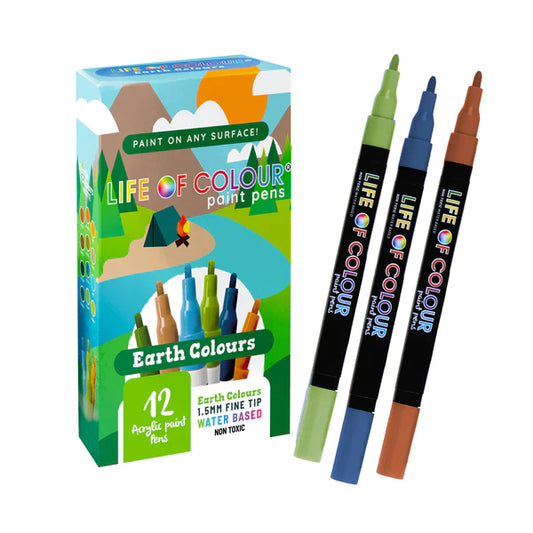 Life Of Colour Paint Pens - Earth Colours