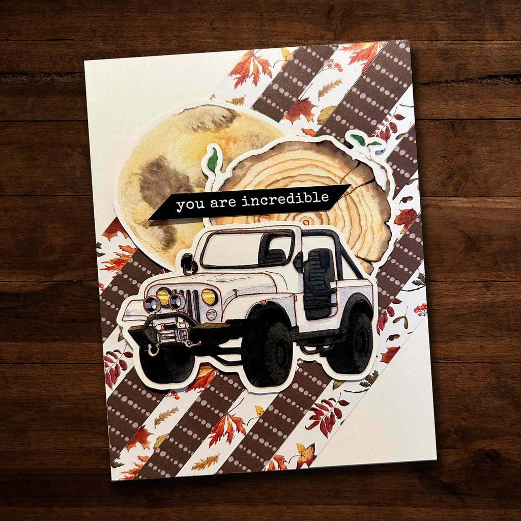 Paper Rose Embossed Die Cuts -  Mountain Trek 1.0