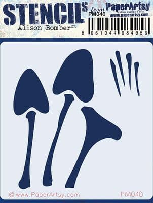 PaperArtsy - Alison Bomber Mini Stencil 040