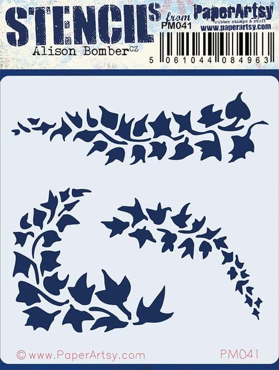 PaperArtsy - Alison Bomber Mini Stencil 041
