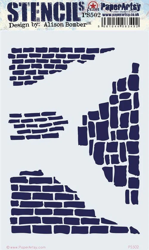 Paper Artsy Stencils Large - Alison Bomber Bricks PS502