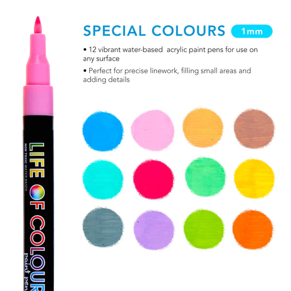 Life Of Colour Paint Pens - Special Colours