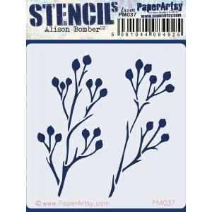 PaperArtsy - Alison Bomber Mini Stencil 037