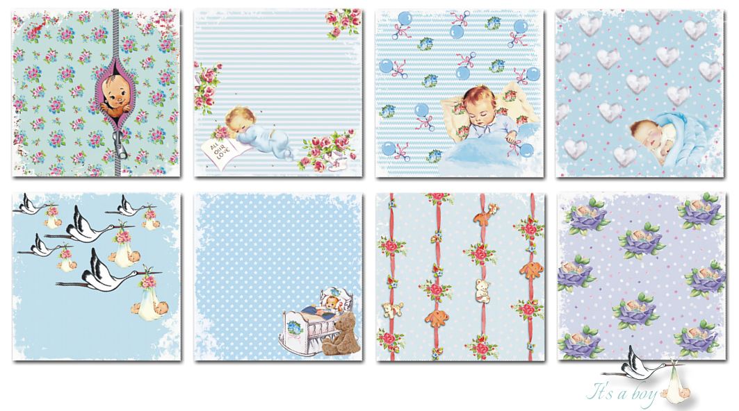 Decorer Scrapbook Paper -Baby Boy - 6x6