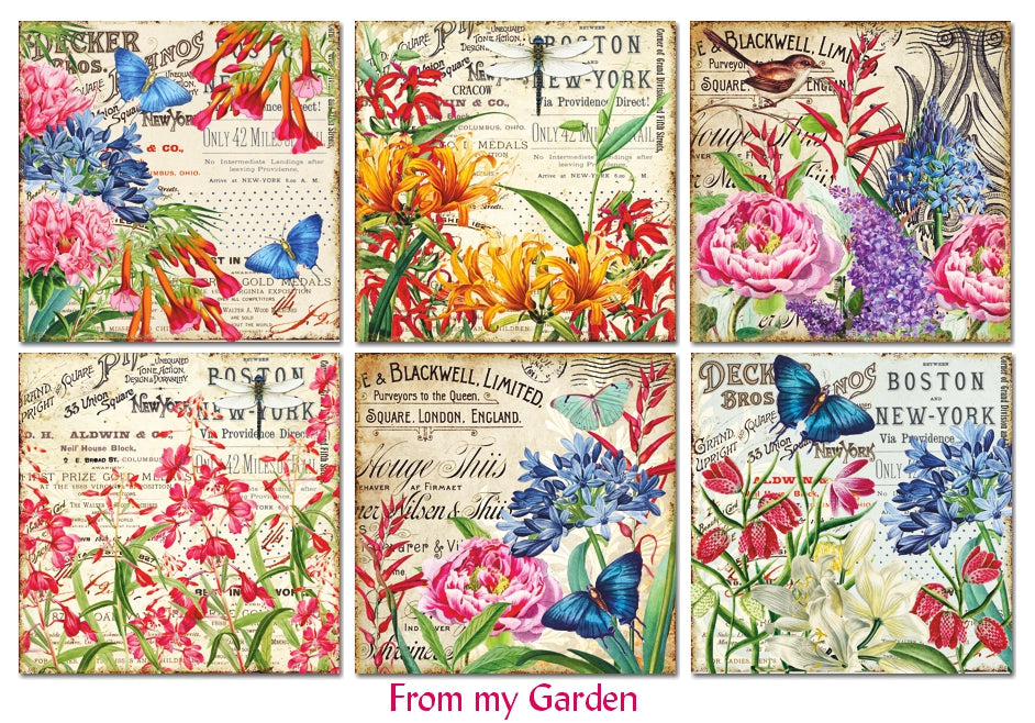 Decorer Scrapbook Paper - From My Garden - 8x8