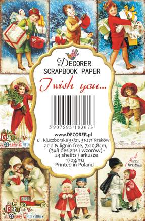 Decorer Scrapbook Paper -I Wish You - Mini