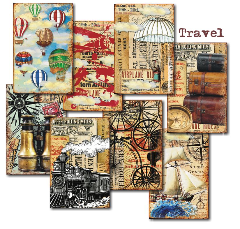 Decorer Scrapbook Paper - Travel - Mini