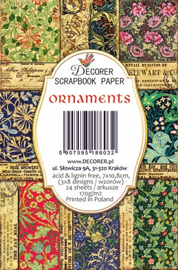 Decorer Scrapbook Paper -  Ornaments - Mini