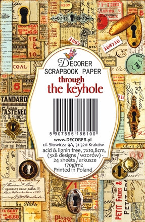 Decorer Scrapbook Paper -  Through The Keyhole Mini