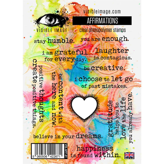Visible Image clear stamps - Affirmations