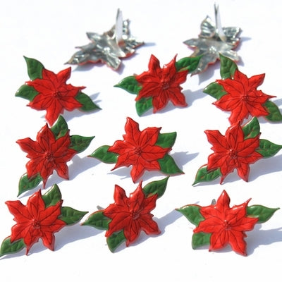 Eyelet Outlet and Brads -  Poinsettia Flower Brads