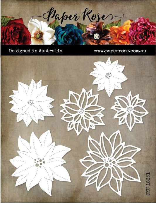 Paper Rose - Metal Die - Poinsettia Flowers Set