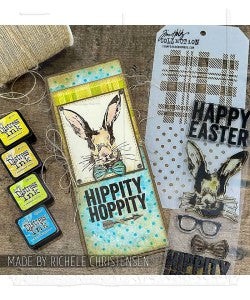 Stamp/Stencil - Stampers Anonymous - Mixed Media Hipster Bunny