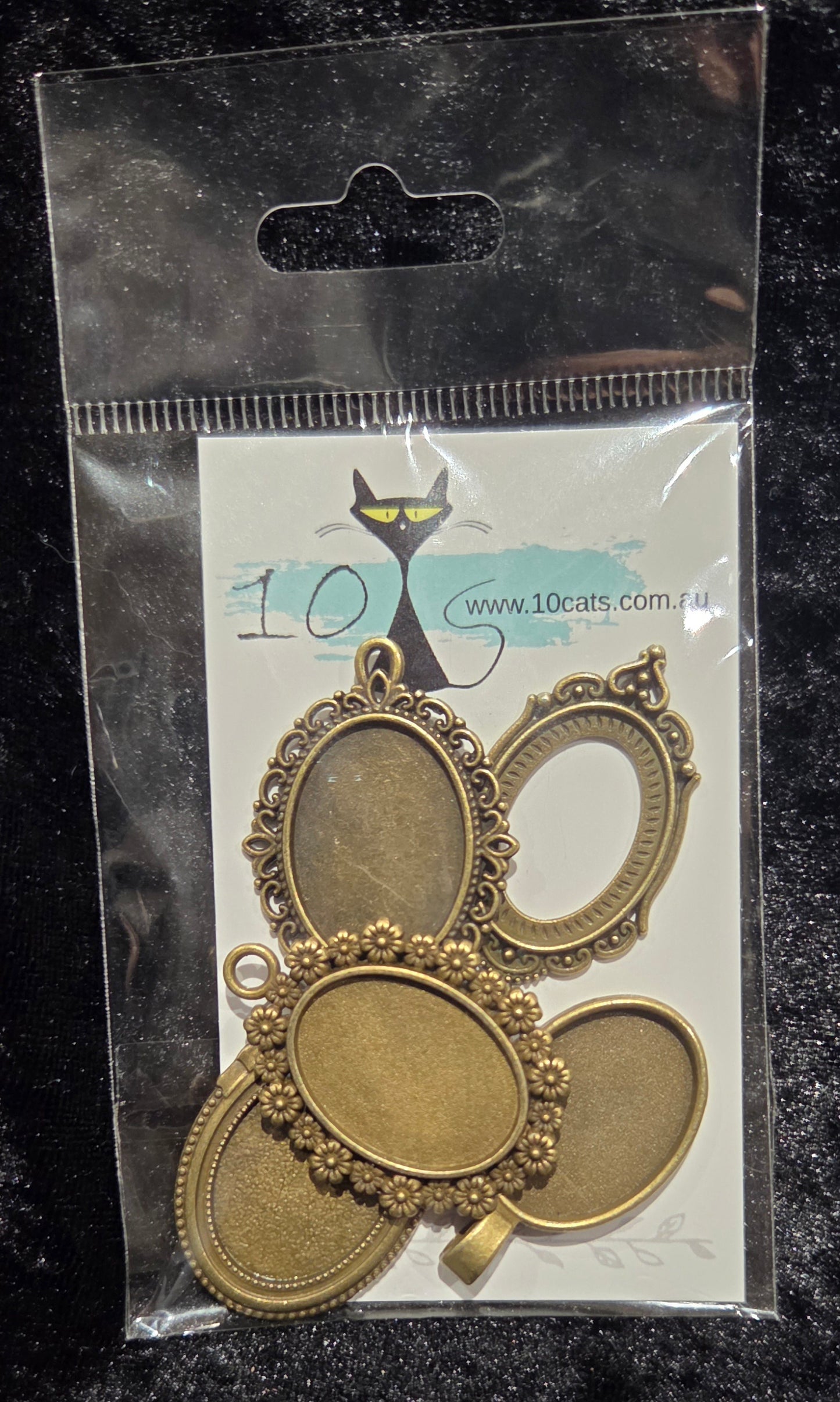 Metal Embellishments - Mini Frame Charms- Antique Bronze