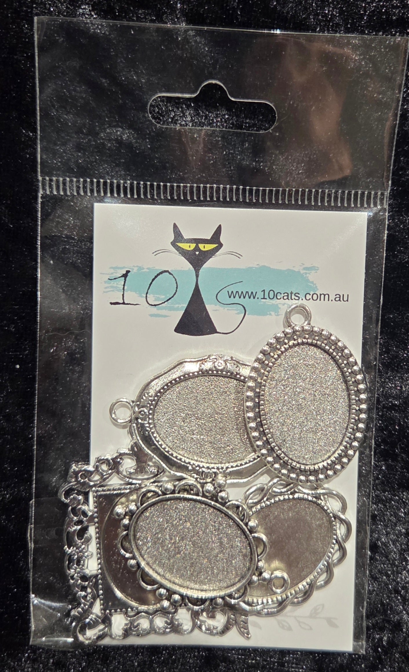 Metal Embellishments - Mini Frame Charms- Silver