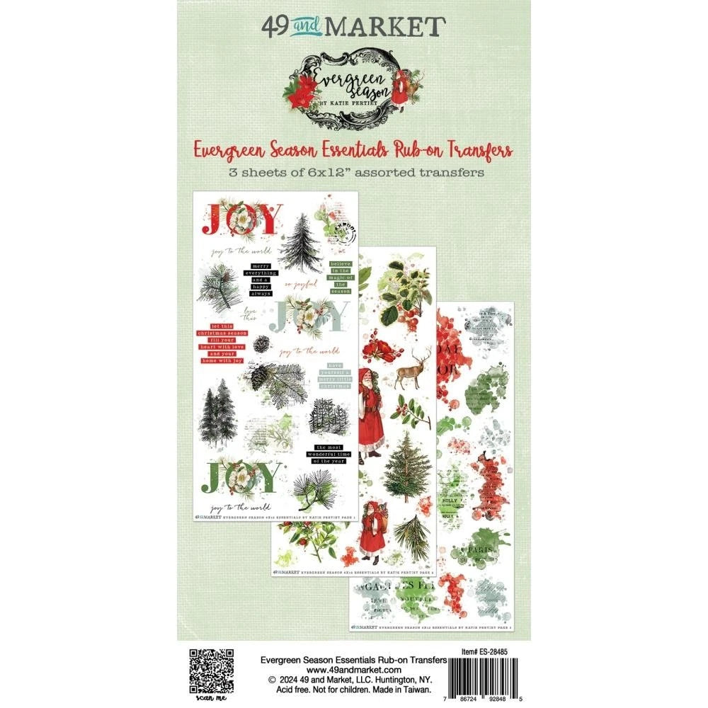 49 And Market - Evergreen Season Essentials Rub-on Transfers
