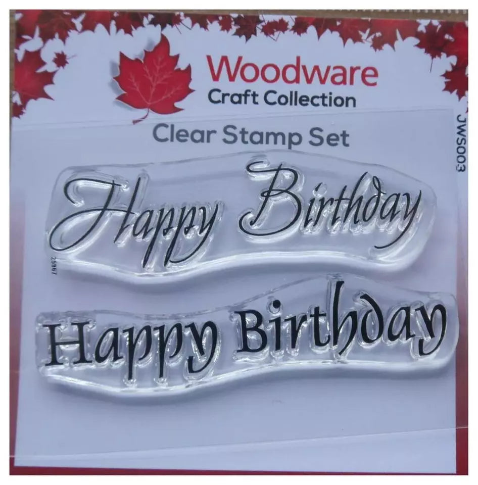 Woodware Craft Collection - Happy Birthday
